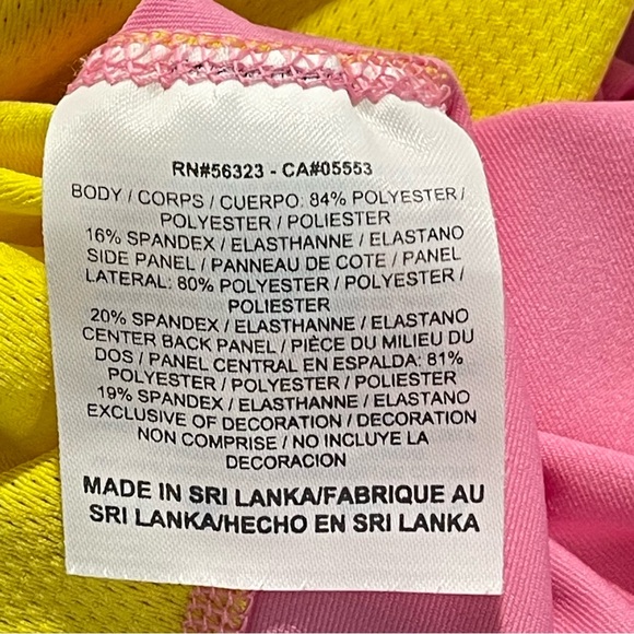 Nike Pro Sleeveless Women’s Pink Yellow Racerback Tank Top Size Small - Picture 6 of 9